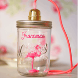Personalised Neon Flamingo In A Jar Lamp