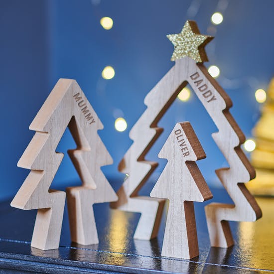 Personalised Wooden Family Tree Decoration