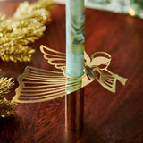 Gold Candleholder Flying Angel