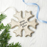 Personalised Sparkling Snow Flake Christmas Decoration