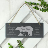 Personalised Bear Slate Sign