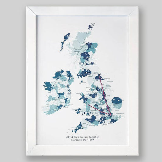 Personalised Stitch Your Journey Map Print