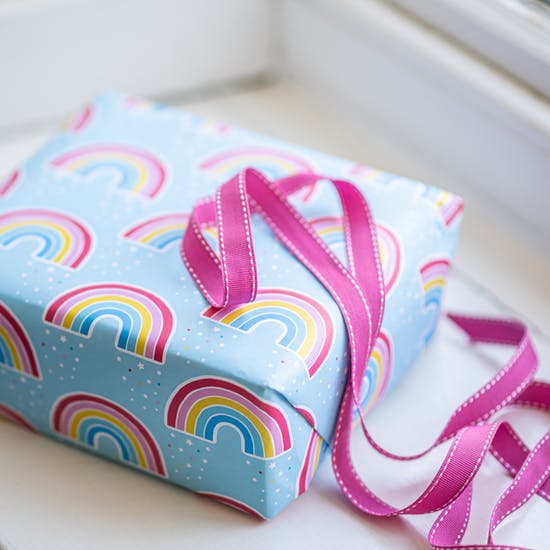 rainbow gift wrap sheets