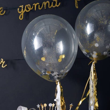 Gold Confetti Balloon Kit