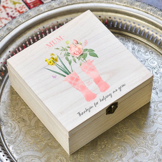 Personalised Wooden Keepsake Box For Her