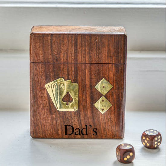Personalised Luxury Card And Dice Box