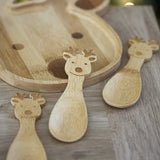 Personalised Reindeer Bamboo Plate Set