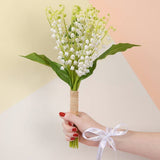 Faux Lily Of The Valley With Personalised Ribbon