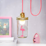 Personalised Neon Flamingo In A Jar Lamp