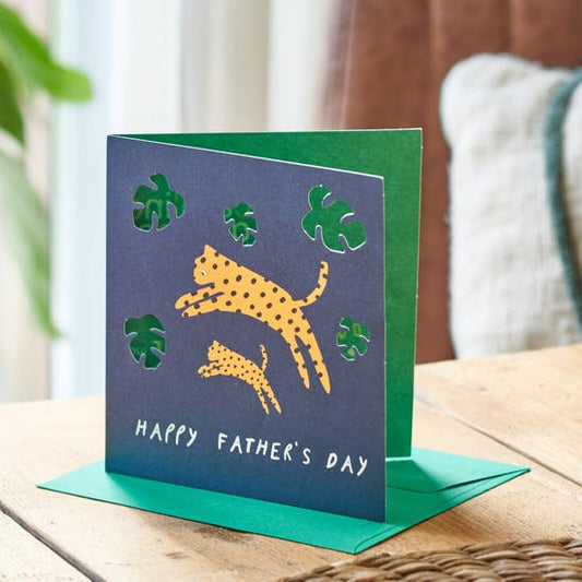 Leopard Design Father's Day Card
