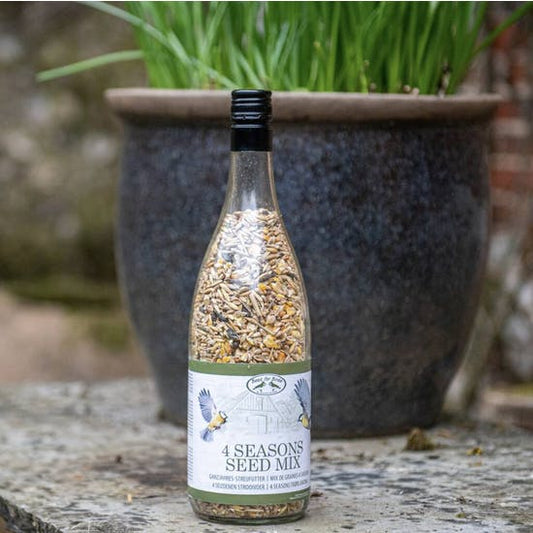 Bird Food Wine Bottle With Seed Mix