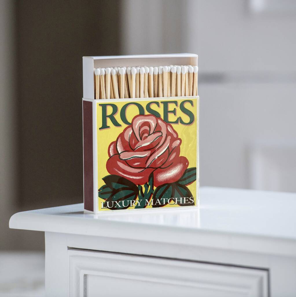 Luxury Boxed Retro Roses Matches