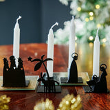 Four Nativity Advent Candles