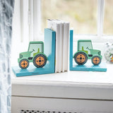 Personalised Green Tractor Bookends
