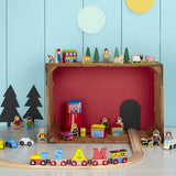 Wooden Train Shops And People Play Set