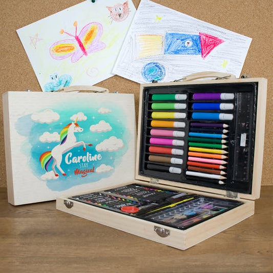 Personalised Unicorn Art Box Set