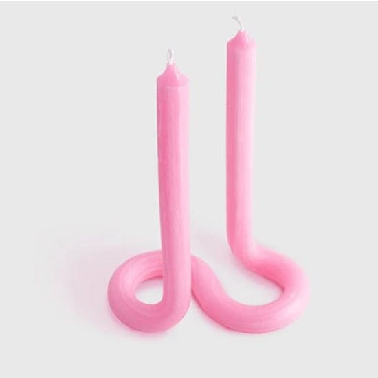 Twist Shaped Hand Made Double Candle