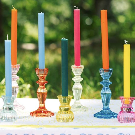 Pack Of Two Bright Dinner Candles