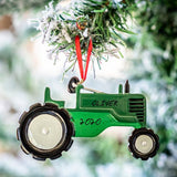 Personalised Green Tractor Decoration