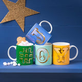 Bright Circus Font Letter Mugs