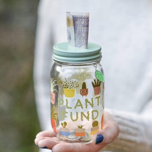 Personalised Plant Fund Money Jar
