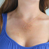 Large 14k Gold Initial Necklace