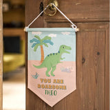 Personalised T Rex Hanging Cloth Banner Flag