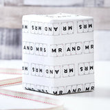 Mr & Mrs Card Design Gift Wrap