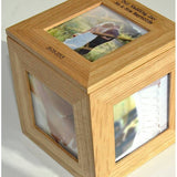 Personalised Oak Wedding Photo Cube