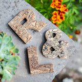 Real Wooden Bark Letters A Z
