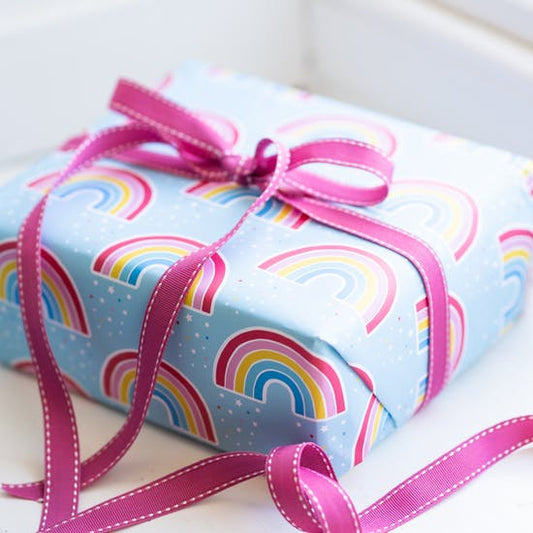 rainbow gift wrap sheets