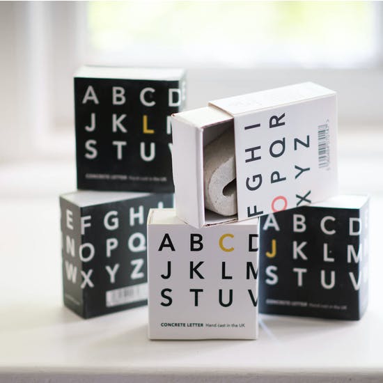 Gift Boxed Mini Concrete Letters
