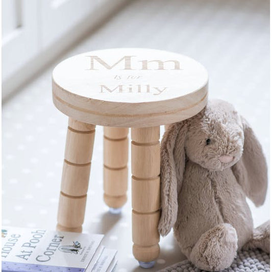 Personalised Letter And Name Wooden Stool