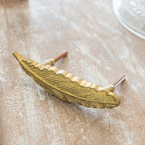 Gold Feather Vintage Style Drawer Knob
