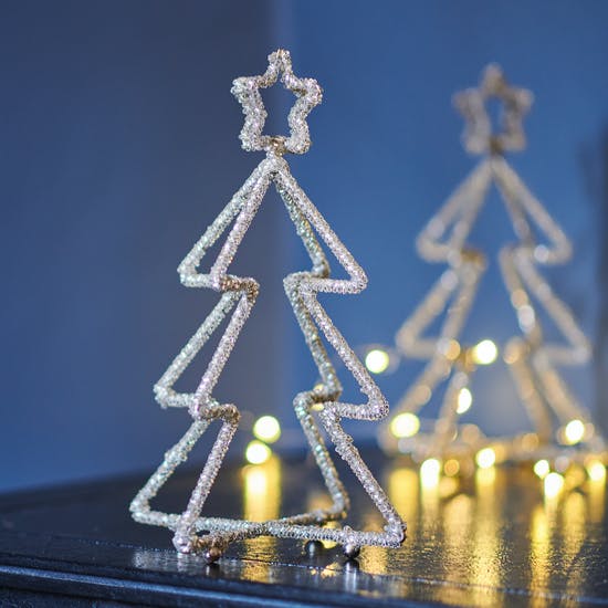 Silver Beaded Christmas Tree