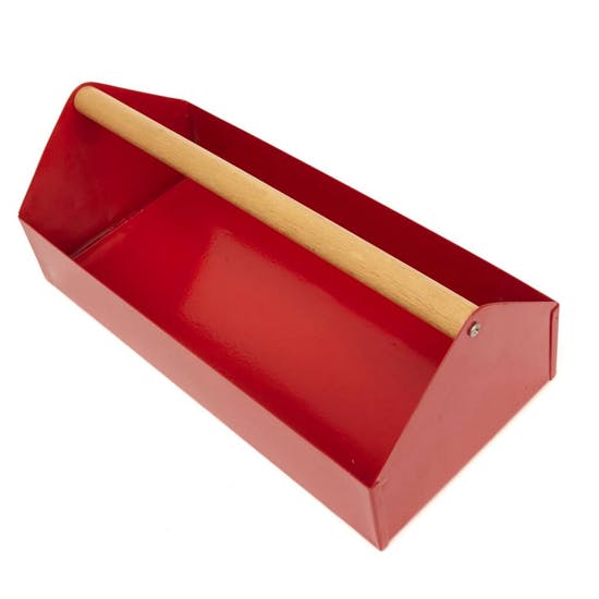 Red Metal Tool Box Desk Tidy