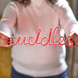 Neon Coral Soft Script Style Word