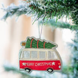 Embroidered Camper Van Christmas Decoration