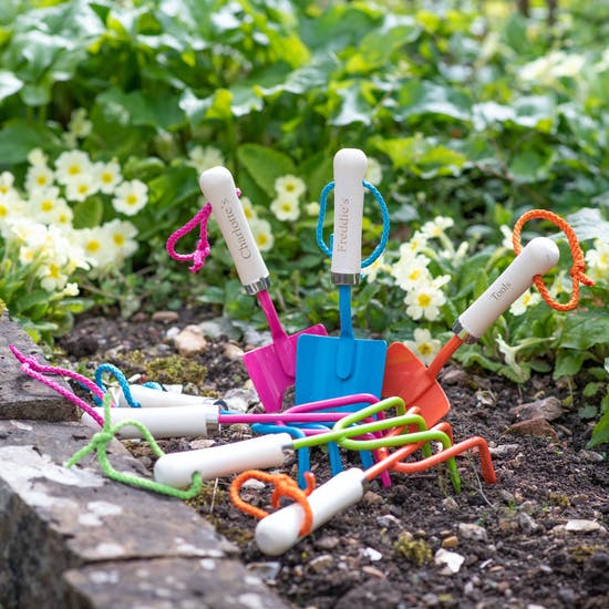Personalised Child's Bright Garden Tools
