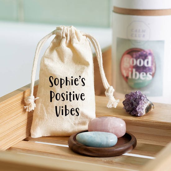 Healing Stones In A Personalised Bag