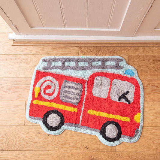 Childs Fire Engine Red Rug