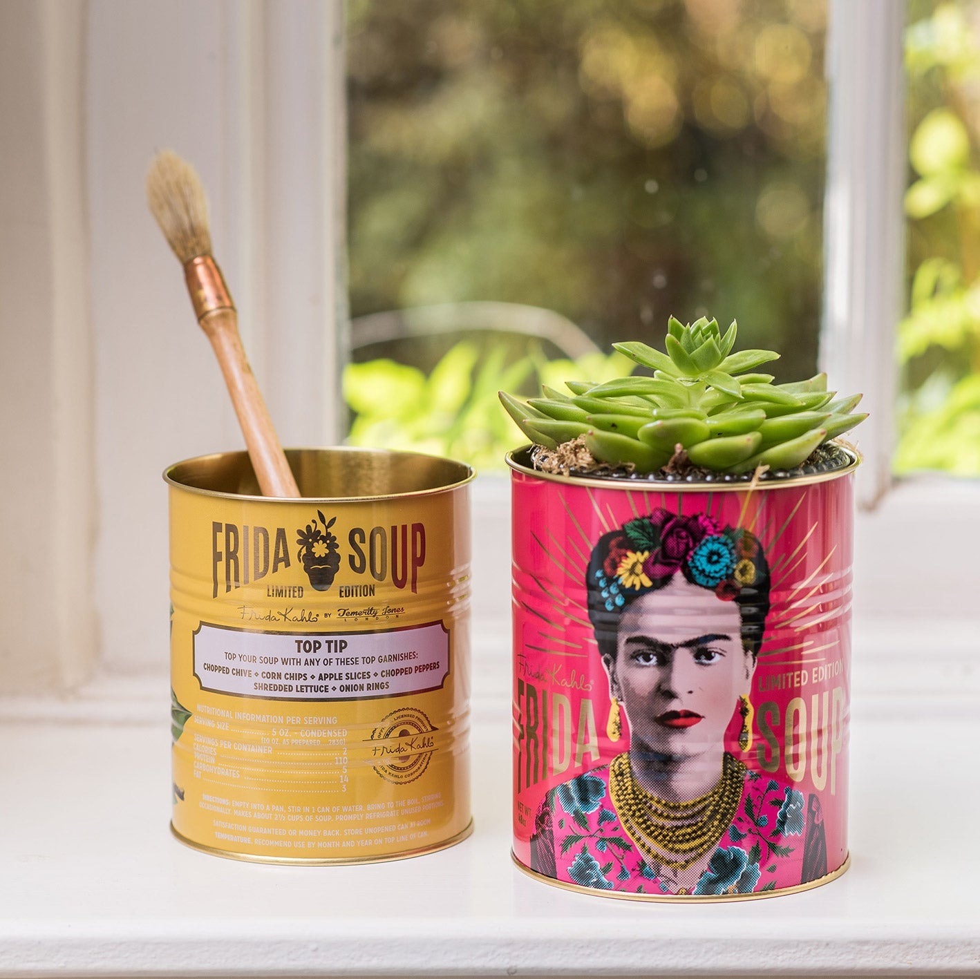 Set Of Two Frida Kahlo Metal Tins