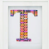 Framed Crayon Letter Art (A-Z Letters)