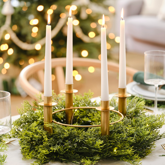 Gold Metal Candle Table Centrepiece
