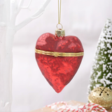 Ruby Red Heart Opening Locket Bauble
