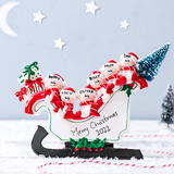 Personalised Family Sleigh Decoration