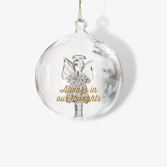 Personalised Angel Glass Bauble