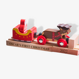Personalised Wooden Santa Train and Engraved Track