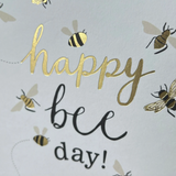 Gold Foil Bumble Bee Birthday Card