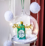Personalised Gin And Tonic Christmas Bauble